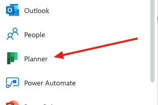 Image showing the Planner Icon in Office 365